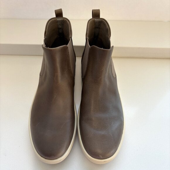 Ecco Soft 7 Chelsea Booties Leather Boots Taupe Size 40 US 9 - 9.5 NEW - Picture 5 of 8